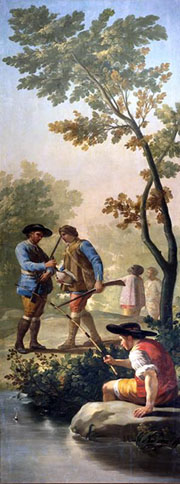 Cuadro de Francisco de Goya y Lucientes - El pescador de caña 