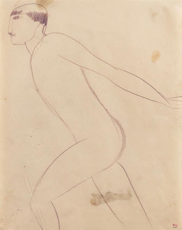 Cuadro de Amedeo Modigliani - Athlète De Foire Ou De Cirque De Profil