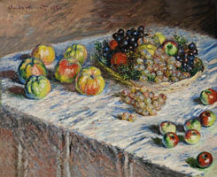 Cuadro de Oscar-Claude Monet - Naturaleza muerta Manzanas y uvas