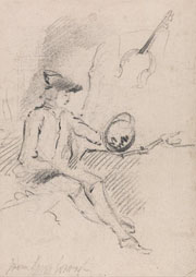 Cuadro de Thomas Gainsborough - Hombre que sostiene un vidrio de Claude