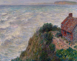 Cuadro de Oscar-Claude Monet - Casa de Pescadores en Petit-Ailly