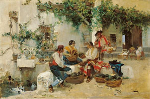 Cuadro de Joaquín Sorolla y Bastida - Vendiendo melones