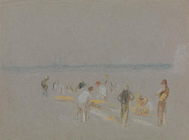 Cuadro de Joseph Mallord William Turner - Cricket en las arenas de Goodwin