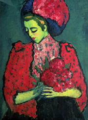 Cuadro de Alexej von Jawlensky - Chica joven con peonías