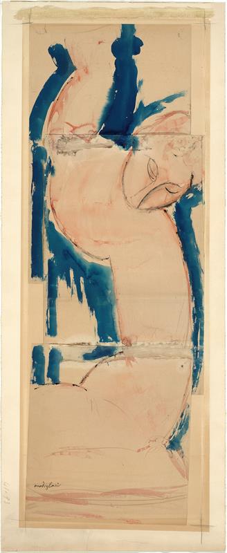 Cuadro de Amedeo Modigliani - Caryatid; Rose and Blue (1912–14)