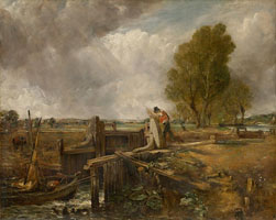 Cuadro de John Constable - Estudio de Un barco pasando una cerradura