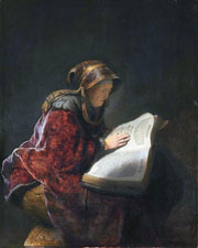 Cuadro de Rembrandt Harmenszoon van Rijn  - La profetisa Ana