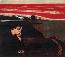 Cuadro de Edvard Munch - Noche, Melancolía