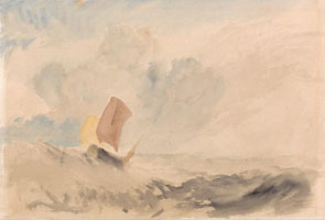Cuadro de Joseph Mallord William Turner - Un pedazo del mar - Un mar áspero con un barco de pesca