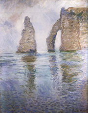 Cuadro de Oscar-Claude Monet - La Aguja de la Roca y la Porte d'Aval Visto desde el Oeste