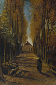 Cuadro de Vincent Willem van Gogh  - Avenida de álamos en otoño