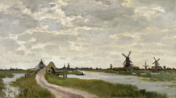 Cuadro de Oscar-Claude Monet - Molinos de Viento cerca de Zaandam