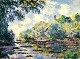 Cuadro de Oscar-Claude Monet - Sección del Sena cerca de Giverny