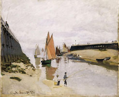 Cuadro de Oscar-Claude Monet - Entrada al Puerto de Trouville