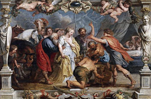 Cuadro de Peter Paul Rubens - Briseida devuelta a Aquiles por Néstor