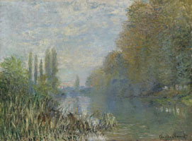 Cuadro de Oscar-Claude Monet - Los Bancos del Sena en Otoño