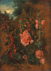 Cuadro de John Constable - Estudio de Hollyhocks