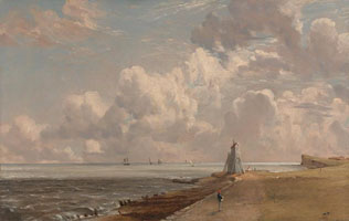 Cuadro de John Constable - Harwich - El faro bajo y Beacon Hill