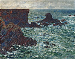 Cuadro de Oscar-Claude Monet - Rocas en PortCoton, el León