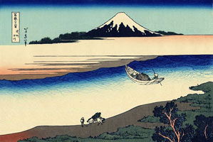 Cuadro de Katsushika Hokusai  - Río Tama en la provincia de Musashi