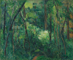 Cuadro de Paul Cézanne - Interior de un bosque