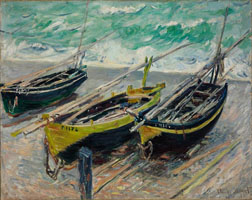 Cuadro de Oscar-Claude Monet - Tres Barcos de Pesca