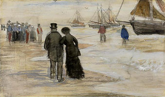 Cuadro de Vincent Willem van Gogh  - La Playa de Scheveningen