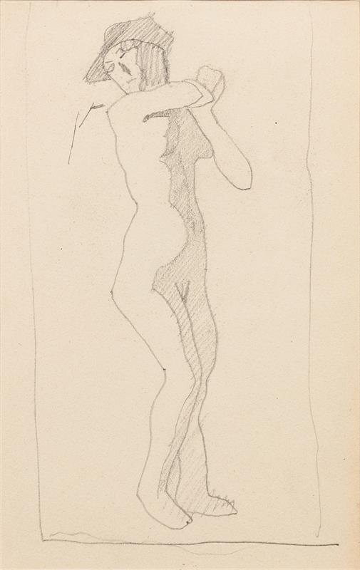 Cuadro de Amedeo Modigliani - Femme nue debout (1905