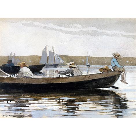 Niños en un Dory
