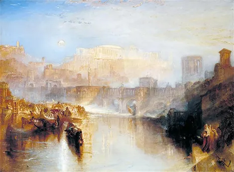 Antigua Roma; Agrippina aterrizando con las cenizas de Germanicus