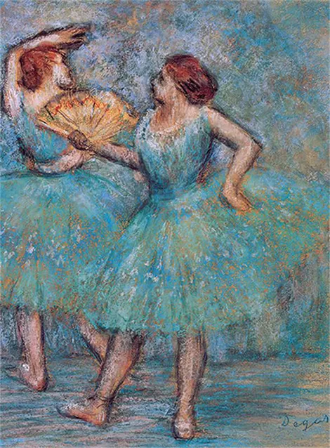 Dos bailarinas azul