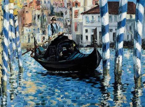 Góndola en el Gran Canal de Venecia