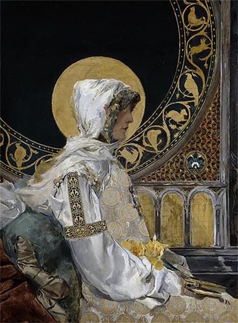 Santa en oración