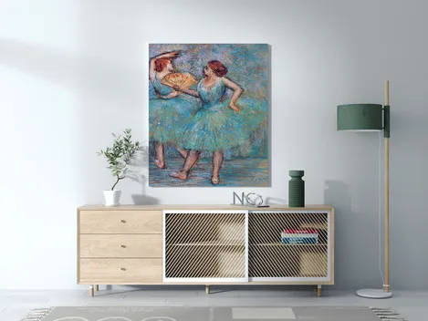 Dos bailarinas azul