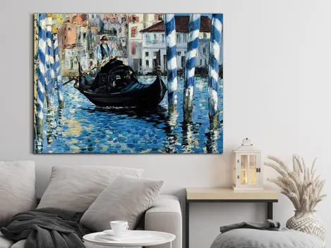 Góndola en el Gran Canal de Venecia
