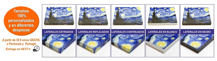 ”AHORA PUEDES ELEGIR EL TIPO DE LATERALES PARA TU CUADRO”